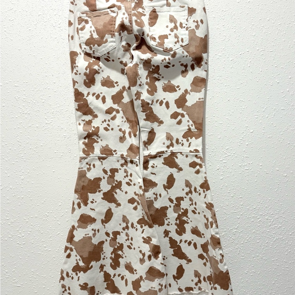 Altar'd State High rise animal print extra Flare Pants L - Picture 9 of 11